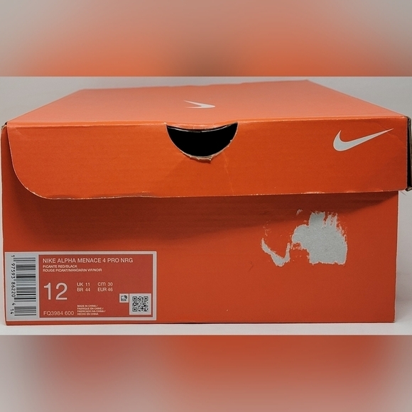Nike Alpha Menace 4 Pro Nrg Picante Red-Black Football Men Sz 12 FQ3984-600 New main image 10